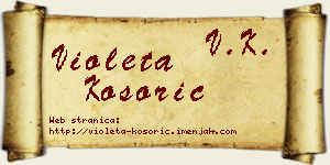 Violeta Kosorić vizit kartica
